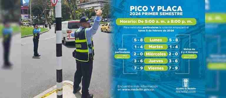 ¡Ojo! Mañana cambia el Pico y Placa en Medellín