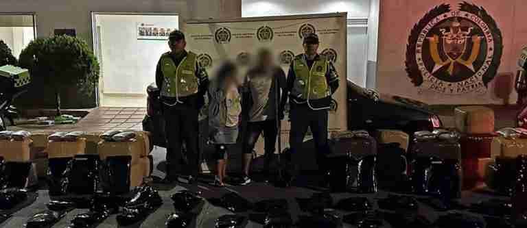 En el peaje de Amagá, se dio a la huida un vehículo que transportaba más de media tonelada de marihuana