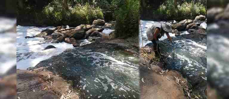 Denuncian presencia de espuma en la quebrada La Pereira de La Ceja