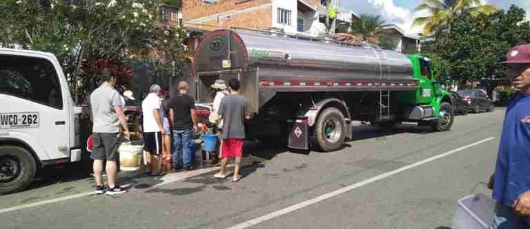 Estas son las rutas de carrotanques que suministran agua en el occidente de Medellín