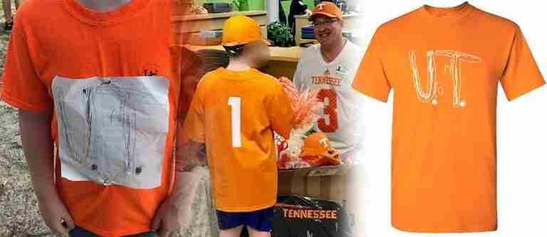 La historia detrás del niño que fue acosado por su camiseta casera de la Universidad de Tennessee