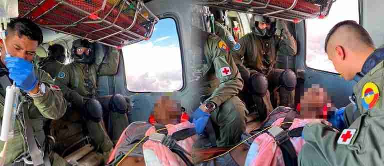 Fuerza Aérea trasladó a Medellín a joven herido por mina antipersona