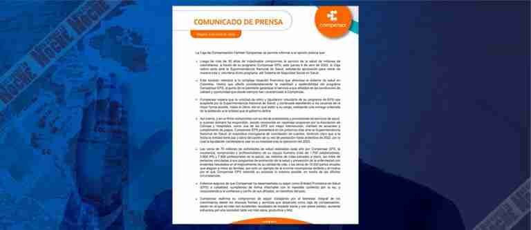 Compensar solicitó su liquidación
