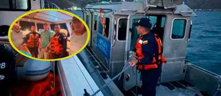 Armada de Colombia rescata a tripulantes estadounidenses a la deriva en el Mar Caribe 
