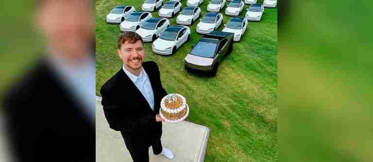 MrBeast celebra su cumpleaños regalando 26 Teslas a sus seguidores, ¿quién será el ganador?