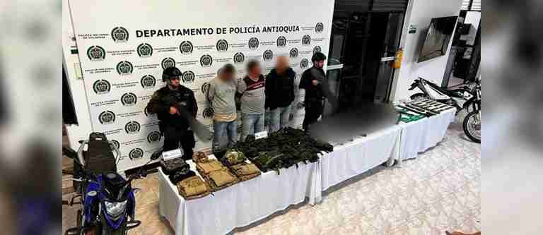 Incautaron gran armamento del Clan del Golfo en el oriente antioqueño