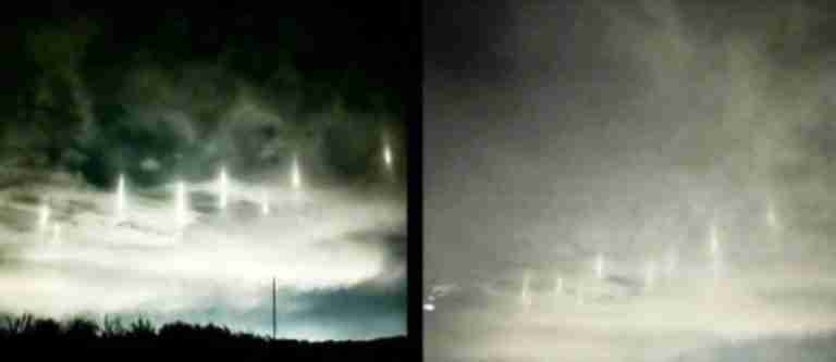 “¡Apocalíptico!” Nueve pilares de luz iluminaron el cielo nocturno de Japón