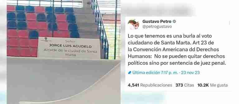 ¿Esto es en serio? Polémica en evento de Petro en Santa Marta por identificador con nombre incorrecto del alcalde
