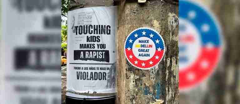 Con carteles rechazan explotación sexual y gentrificación en El Poblado