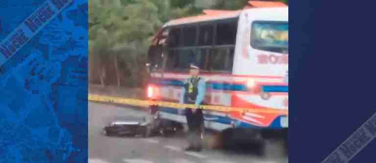 Accidente entre moto y bus dejó un conductor muerto 