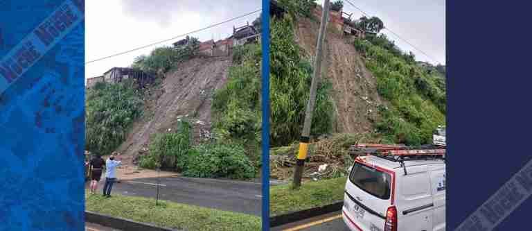 Deslizamiento de tierra tapó la vía que comunica el occidente de Antioquia con Medellín