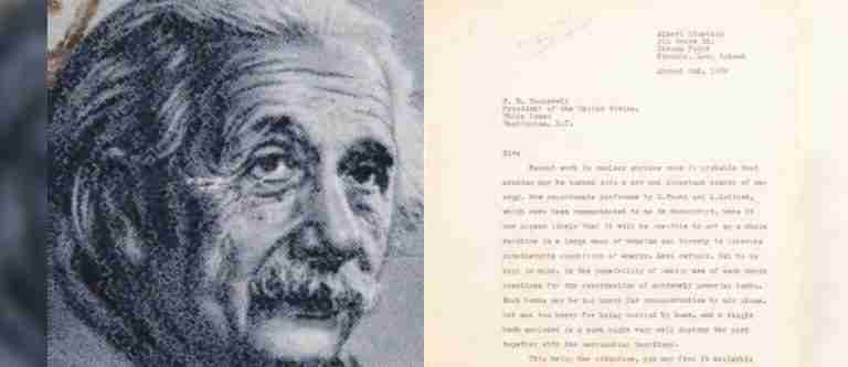 La carta de Einstein que alertó a Roosevelt sobre la bomba atómica Nazi está en subasta  