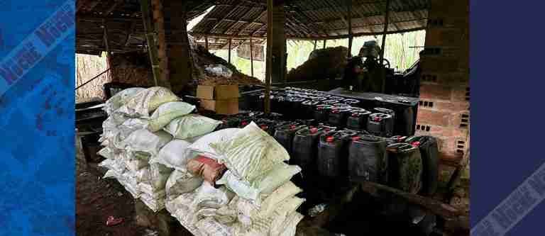 Complejo cocalero producía más de 7.000 kilos de Clorhidrato de cocaína al mes en Barbosa