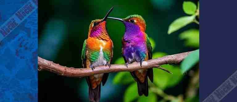 ¡Amor en el Aire! Colibrí macho intenta cortejar a la hembra con sus movimientos