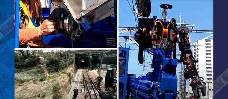 Japón presenta un enorme robot humanoide para el mantenimiento de las líneas ferroviarias