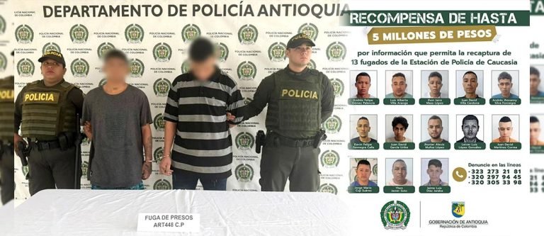 La Policía logró recapturar a dos de los presos fugados en Caucasia – Copy