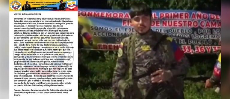 «Policía muerto, policía pago»: disidencias de las Farc ordenan plan pistola en Santander