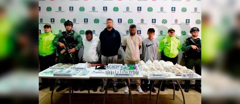 La Policía capturó a 4 presuntos delincuentes en Medellín y esclareció un homicidio