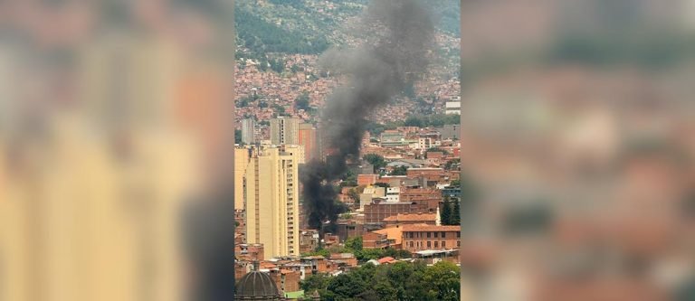 Incendio en una vivienda del centro de Medellín