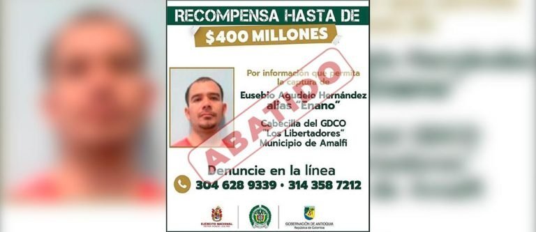 En Amalfi abatieron a alias ‘El Enano’, presunto cabecilla del GDCO ‘Libertadores’