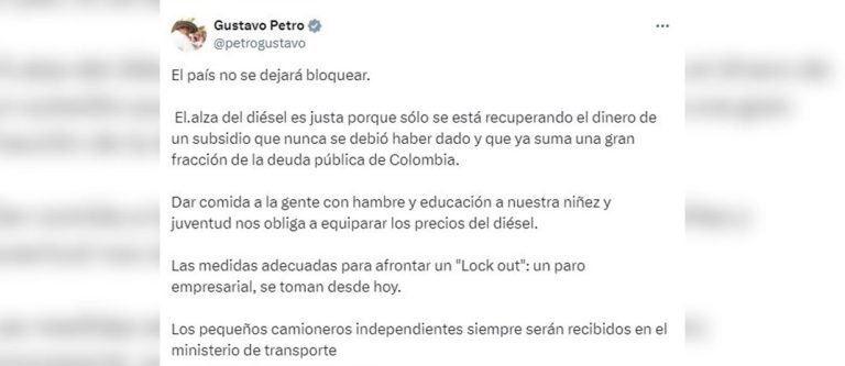 “El país no se dejará bloquear”  