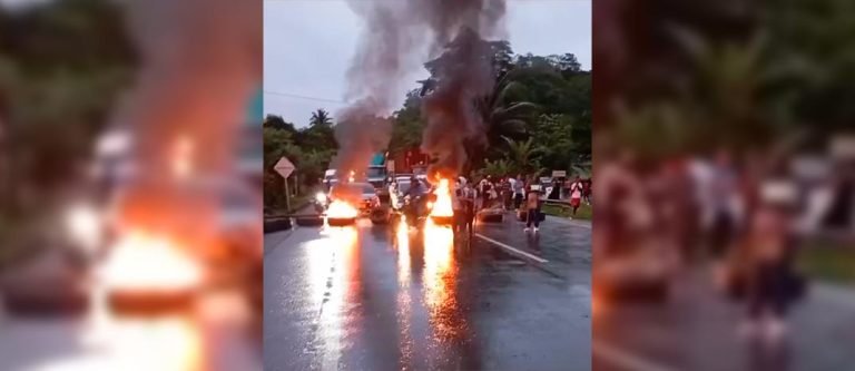 Comunidades indígenas bloquearon la vía que comunica al Puerto de Buenaventura con el resto del país