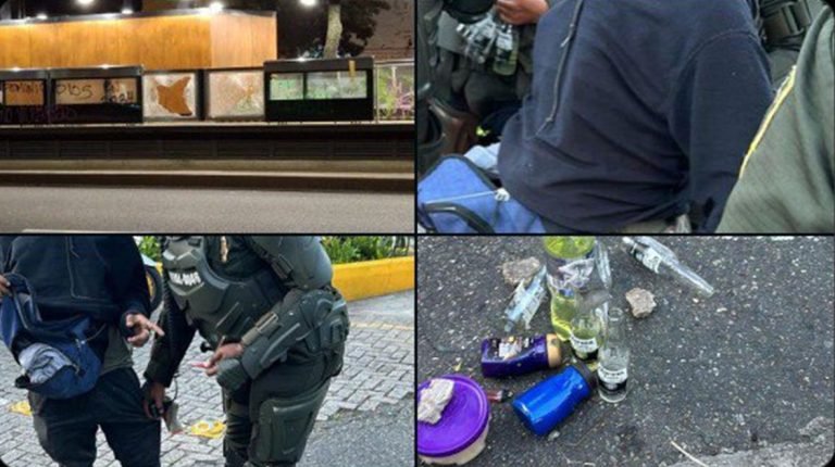 En la marcha de mujeres capturaron un hombre que tenía elementos para fabricar explosivos