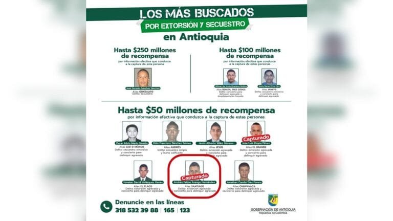 Capturaron a alias ‘Santiago’, un hombre que tendría azotado al Norte de Antioquia con la extorsión 