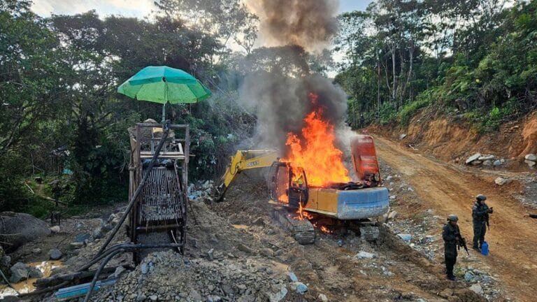 Desmantelaron una unidad minera ilícita que operaba en una de las reservas hídricas más importantes de Antioquia 