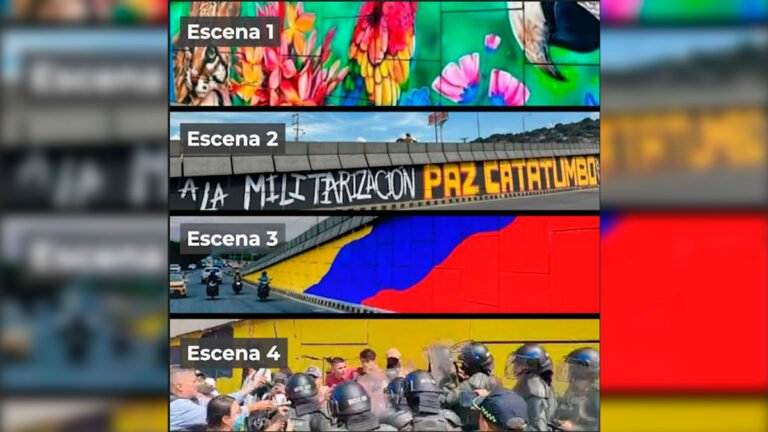 Enfrentamientos entre colectivos sociales en Cúcuta, por grafiti alusivo a la crisis del Catatumbo generan disturbios  