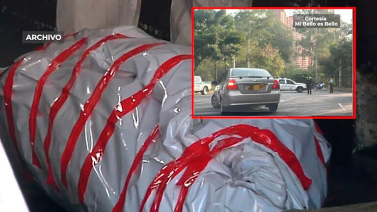 En vía pública de Bello, encontraron un cadáver envuelto en bolsas
