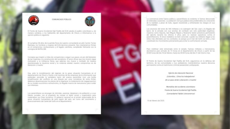 El paro armado que adelanta el ELN en el Chocó, ya genera las primeras afectaciones