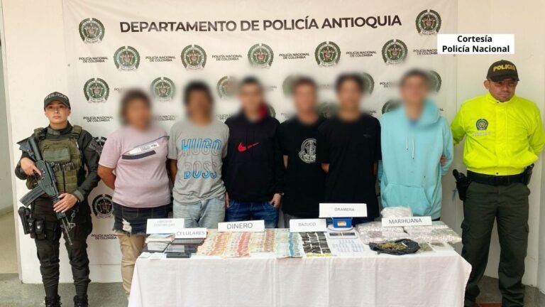 Capturaron a 2 presuntos sicarios del GDO ‘El Mesa’ en Sonsón y otras 4 personas