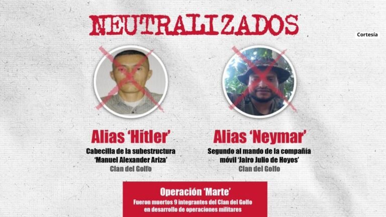 Bombardeos ordenados por el presidente Petro, dejaron 9 presuntos miembros del Clan del Golfo muertos