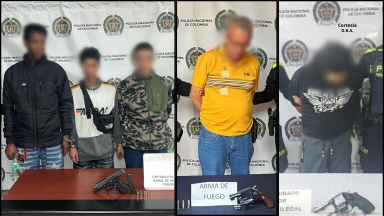 180 personas han sido capturadas este año en el Valle de Aburrá por porte ilegal de armas