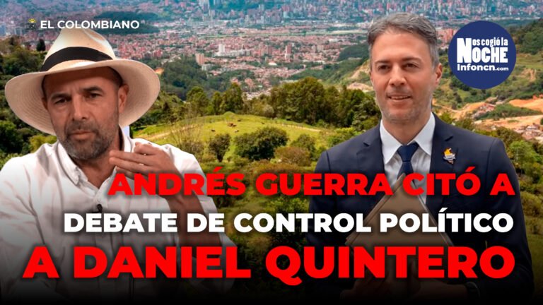 El senador de la República, Andrés Guerra, citó a debate de control político al exalcalde de Medellín, Daniel Quintero, por el caso del lote de Aguas Vivas