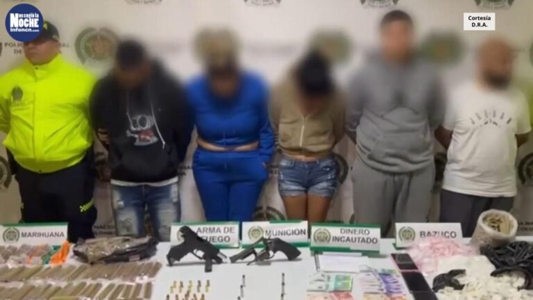 6 capturados en el Barrio Antioquia por tráfico de armas y droga 