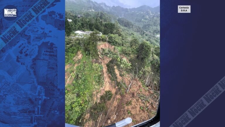 Sin comentarios: impresionantes imágenes del monumental derrumbe en la loma de los Balsos en Medellín