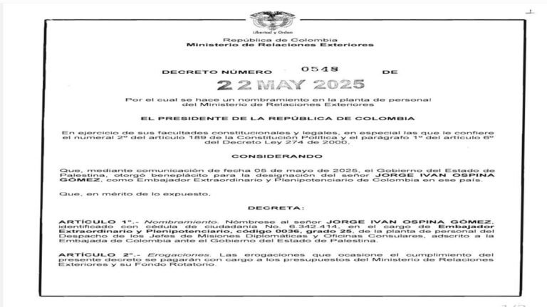 Exalcalde de Cali.
Primer Embajador en Palestina