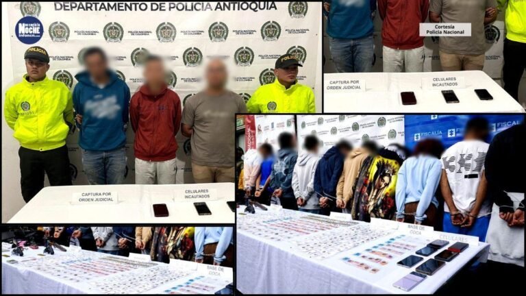 Golpe policial en Antioquia y Bogotá dejó 16 presuntos delincuentes capturados del Clan del Golfo y EL Mesa