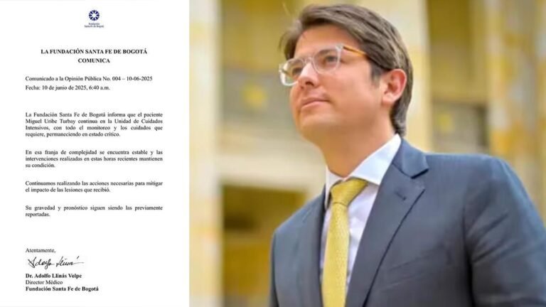 Fundación Santa Fe emitirá próximos reportes médicos de Miguel Uribe solo si hay cambios clínicos relevantes