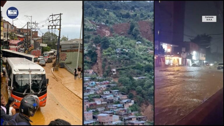 Emergencia en el Valle de Aburrá por las intensas lluvias que han caído en las últimas horas