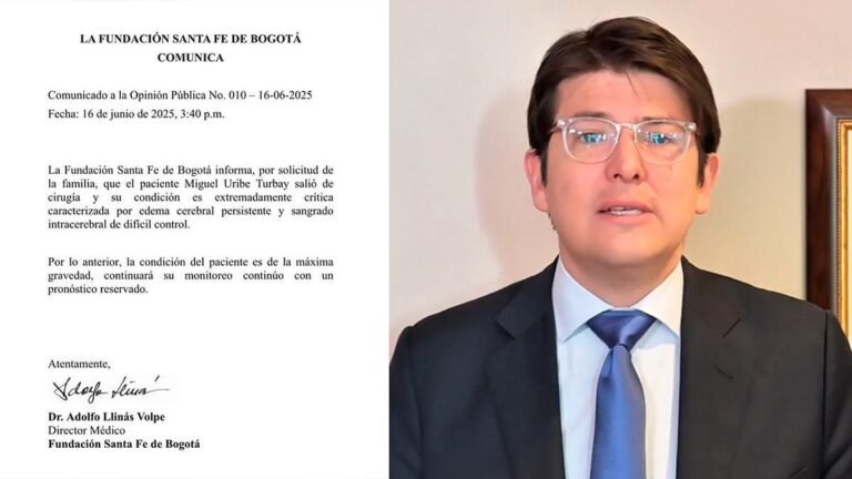 Miguel Uribe salió de cirugía y su estado es extremadamente crítico