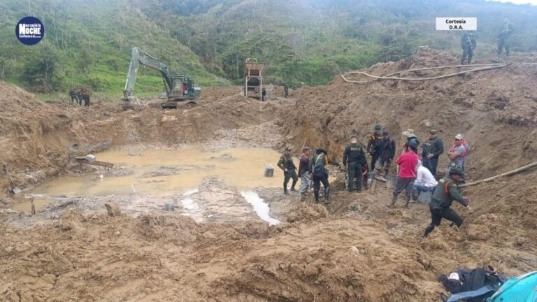 6 capturados en duro golpe contra la minería ilegal en Antioquia
