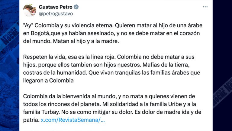 “Matan al hijo y a la madre”: Petro sobre atentado de Miguel Uribe