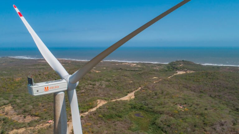 Carreto, primera planta eólica de Celsia en Colombia.