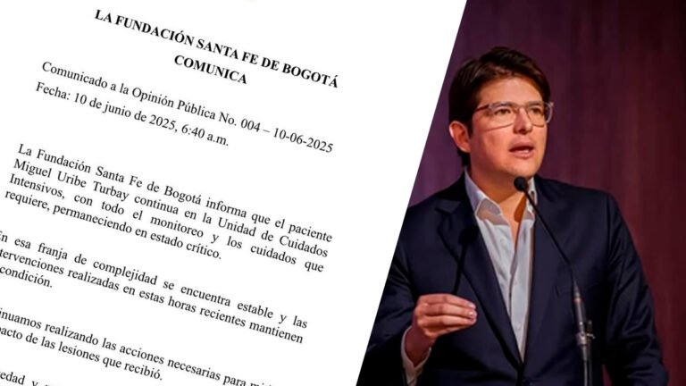 Miguel Uribe continúa en “estado crítico”