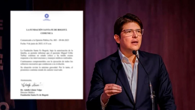 “Estado crítico”. Nuevo parte de salud de Miguel Uribe.