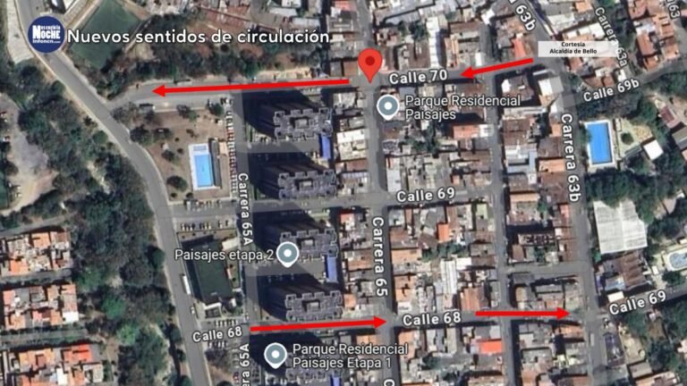 Para mejorar la movilidad, en Bello cambiaron el sentido de circulación en estas vías