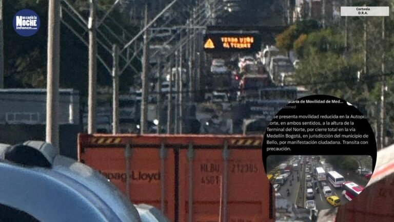 Caos de Movilidad en el Norte del Valle de Aburrá: manifestación ciudadana colapsó la Autopista